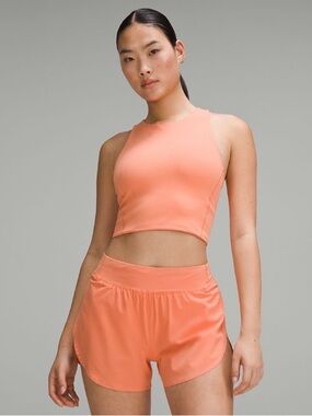 NWOT Lululemon Swift Speed Cropped Tank Top B/C Cup Coral Kiss